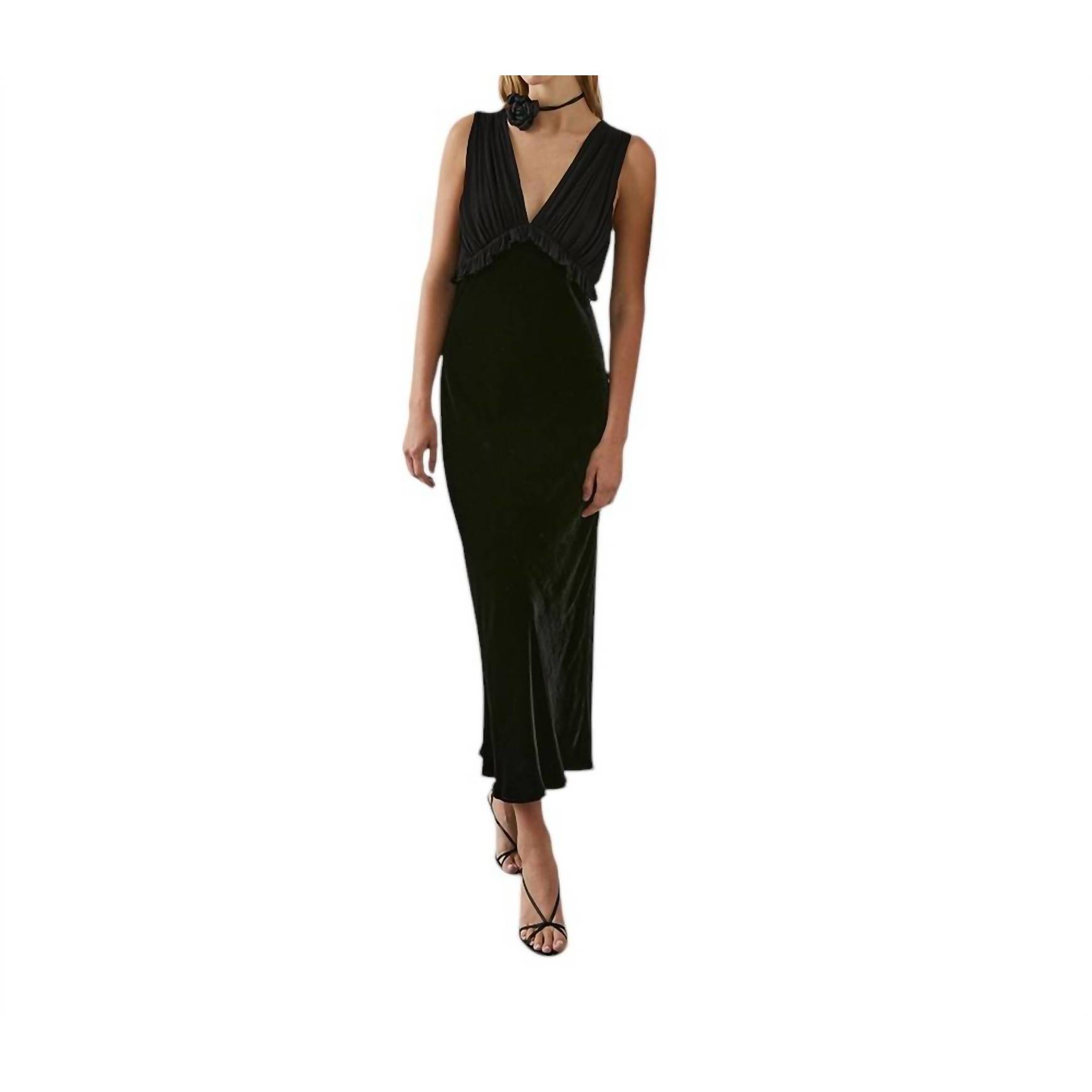 New Rails Gilda Dress In Black Velvet